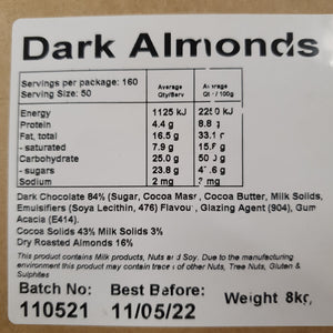 Dark Chocolate Almonds, Everfresh 100g