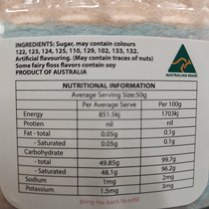 Fairy Floss tub single flavours 1.120litre GF