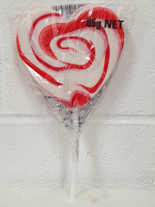 Heart Pop Lolly Pop Red White, 85g GF