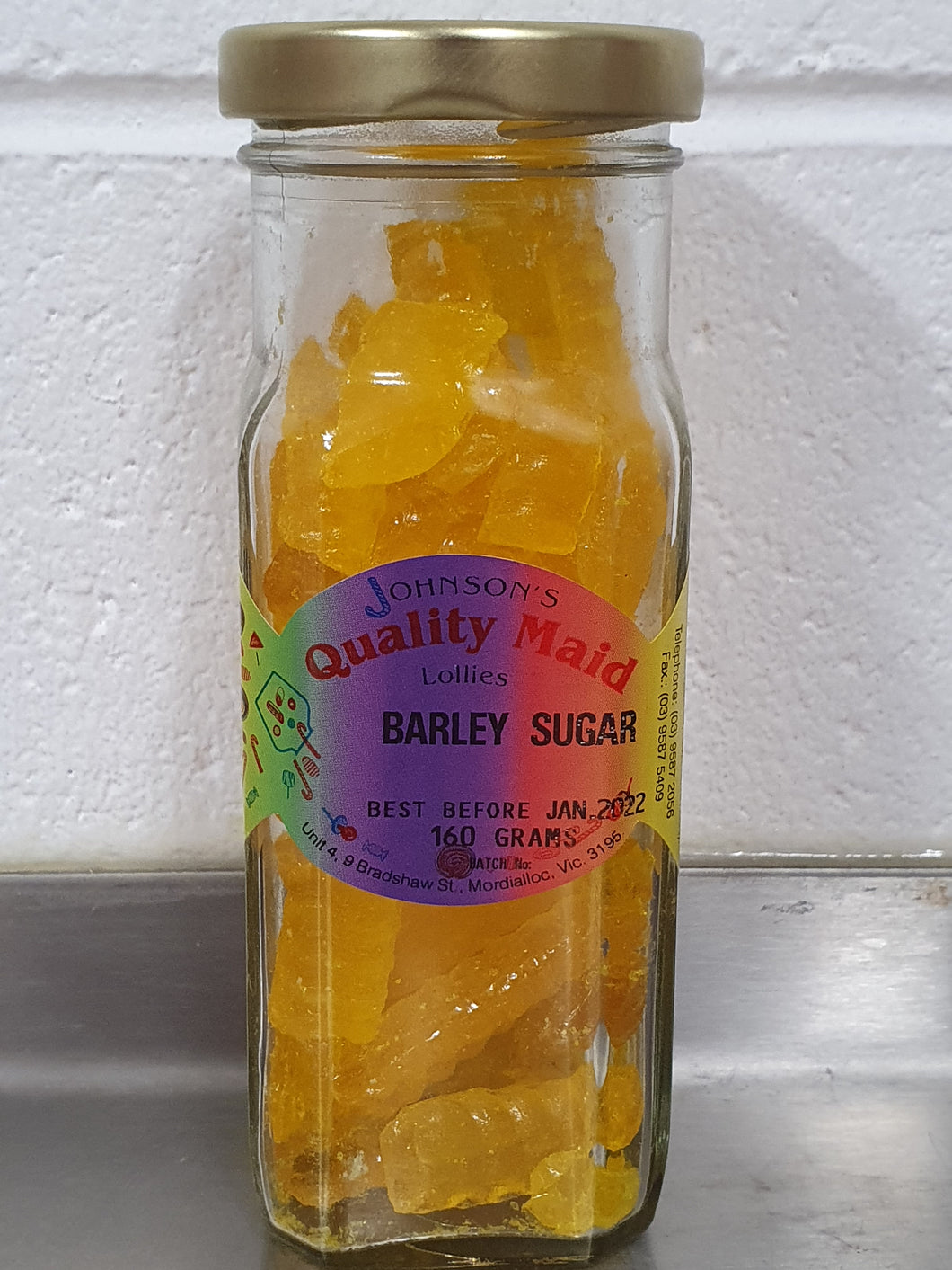 Barley Sugar, Johnson's Handmade 160g GF