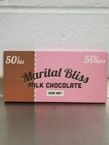 Marital Bliss Milk Chocolate Bar, Bellaberry 100g