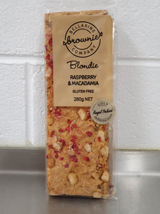 Raspberry & Macadamia Blondie, Bellarine Brownie Co 280g