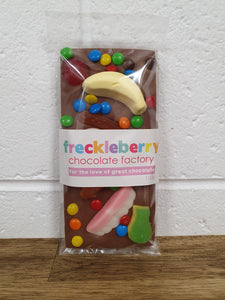 Freckleberry milk chocolate lolly block 100g