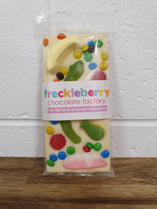 Freckleberry white chocolate lolly block 100g