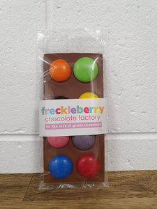 Freckleberry milk chocolate button block 100g