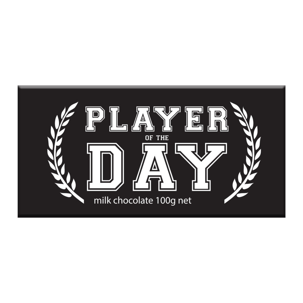 Player of the day milk Chocolate Bar, Bellaberry 100g