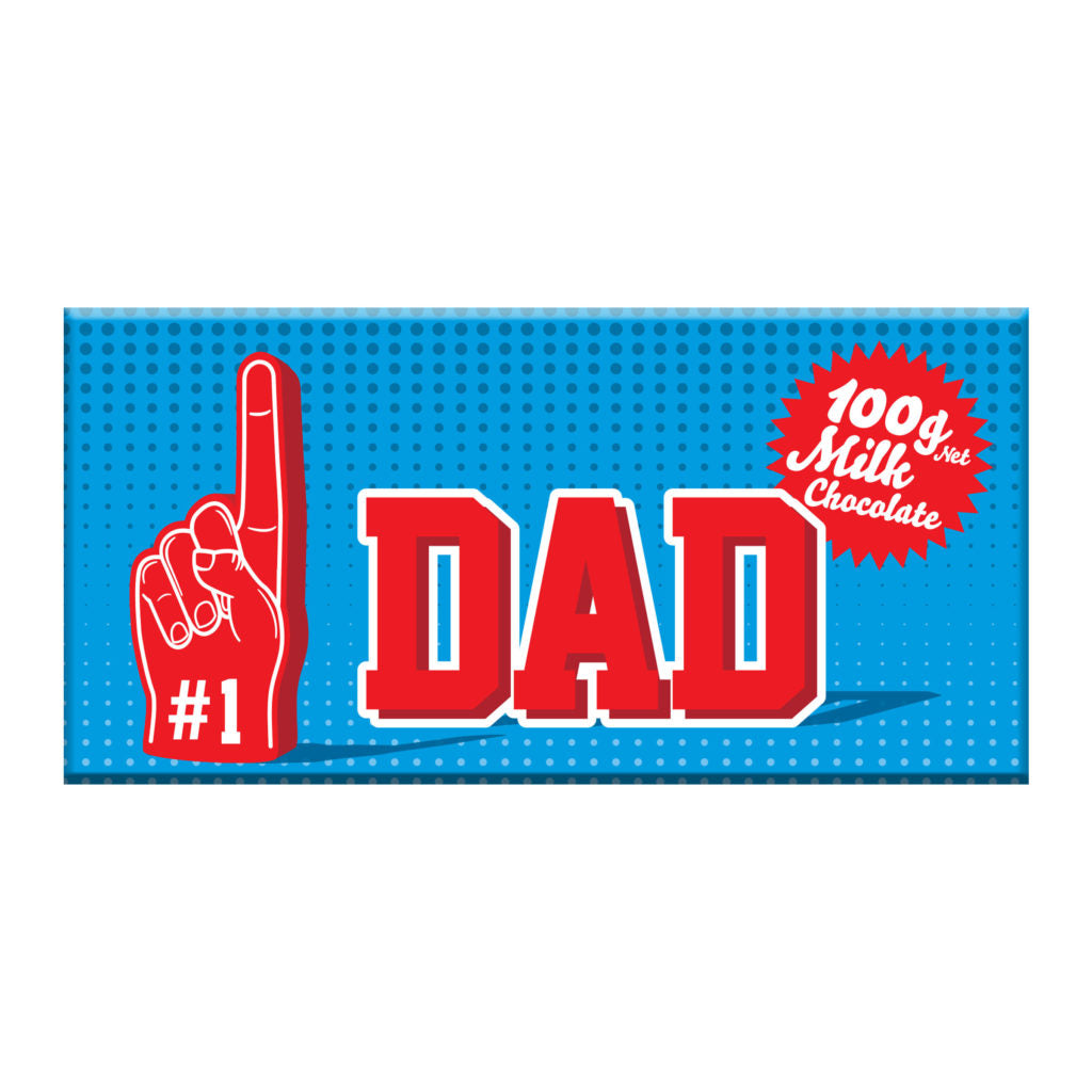 Number 1 Dad milk Chocolate Bar, Bellaberry 100g