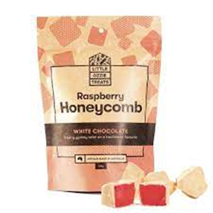 Traditional white chocolate raspberry honeycomb 160g, Little Ozzie Treats