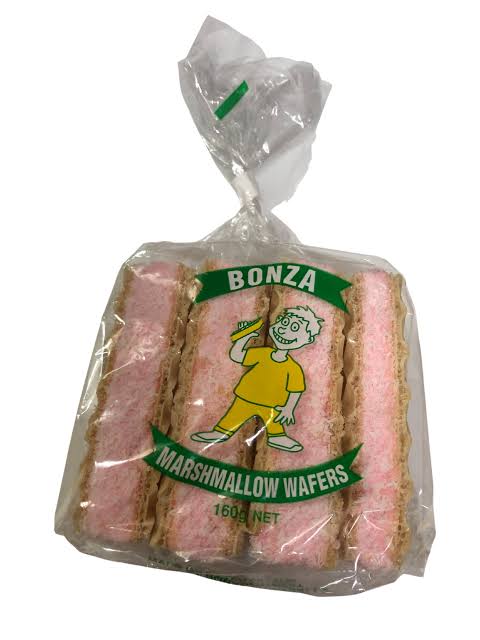 Bonza marshmallow wafers 160g